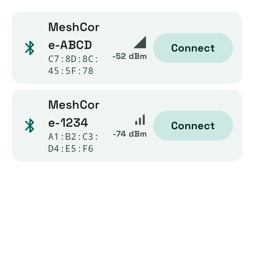 MeshCore Mobile preview